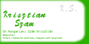 krisztian szam business card