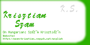 krisztian szam business card